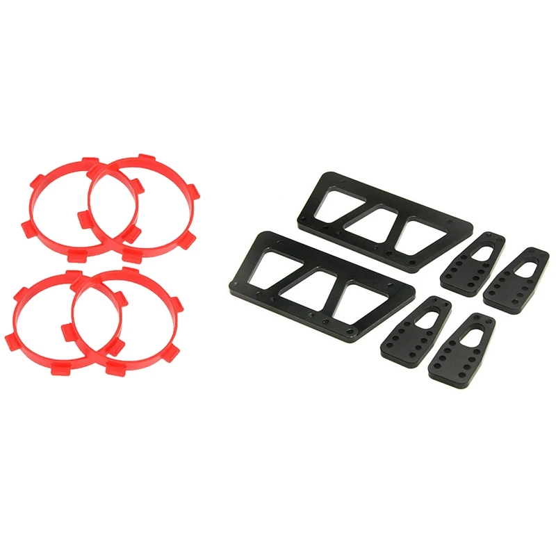 4PC Rubber Tire Mounting Glue Bands for 1/8 Buggy 1/10 Short Course & 1set Alloy Lift Plate Set Kit Axial SCX10 | Игрушки и хобби