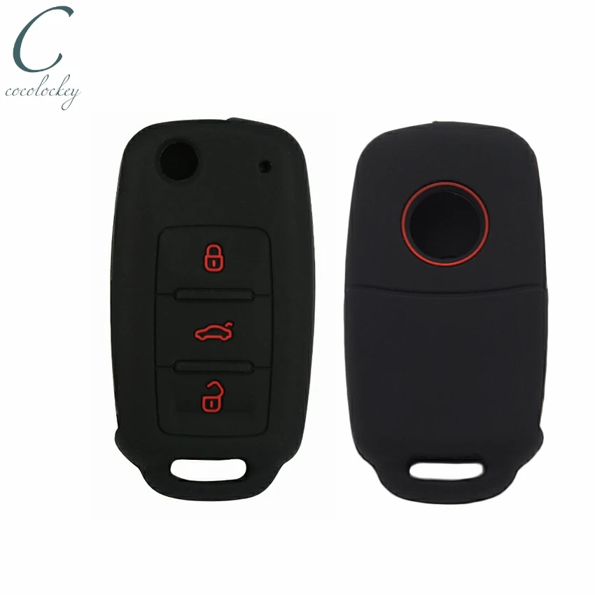Cocolockey чехол для автомобильного ключа VW Golf Jetta Skoda Yeti Superb Октавия Рапид SEAT Leon Ibiza 3