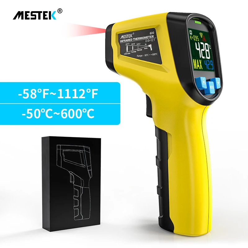 Industrial Handheld Pyrometer Meter Digital Temperature Gun IR Infrared  Thermometer Non-Contact Thermal Heat Sensor