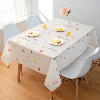 

Tablecloth Waterproof and Oil-proof Disposable Pvc Table Mat Desk Ins Student Nordic Rectangular Home Coffee Table Cloth Fabric