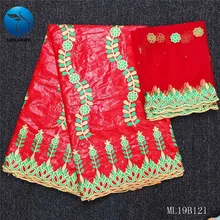 LIULANZHI африканская кружевная ткань красный Базен riche с камнями Новое поступление 5+ 2 ярдов хлопок нигерийский riche getzner ML19B121