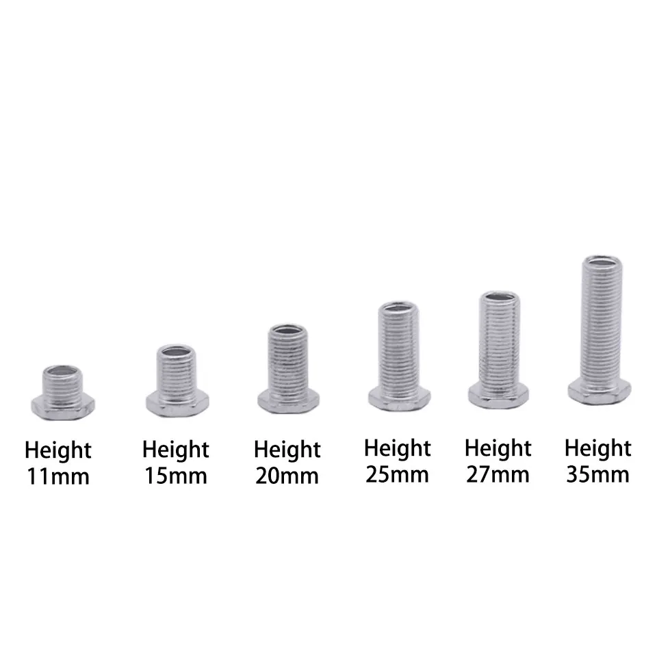 M10 Full Dental Tube Hollow Screw Galvanized Six-leg Nut Dental Tube Countersunk Head Connection Lamp Head 5pcs hollow tube nut