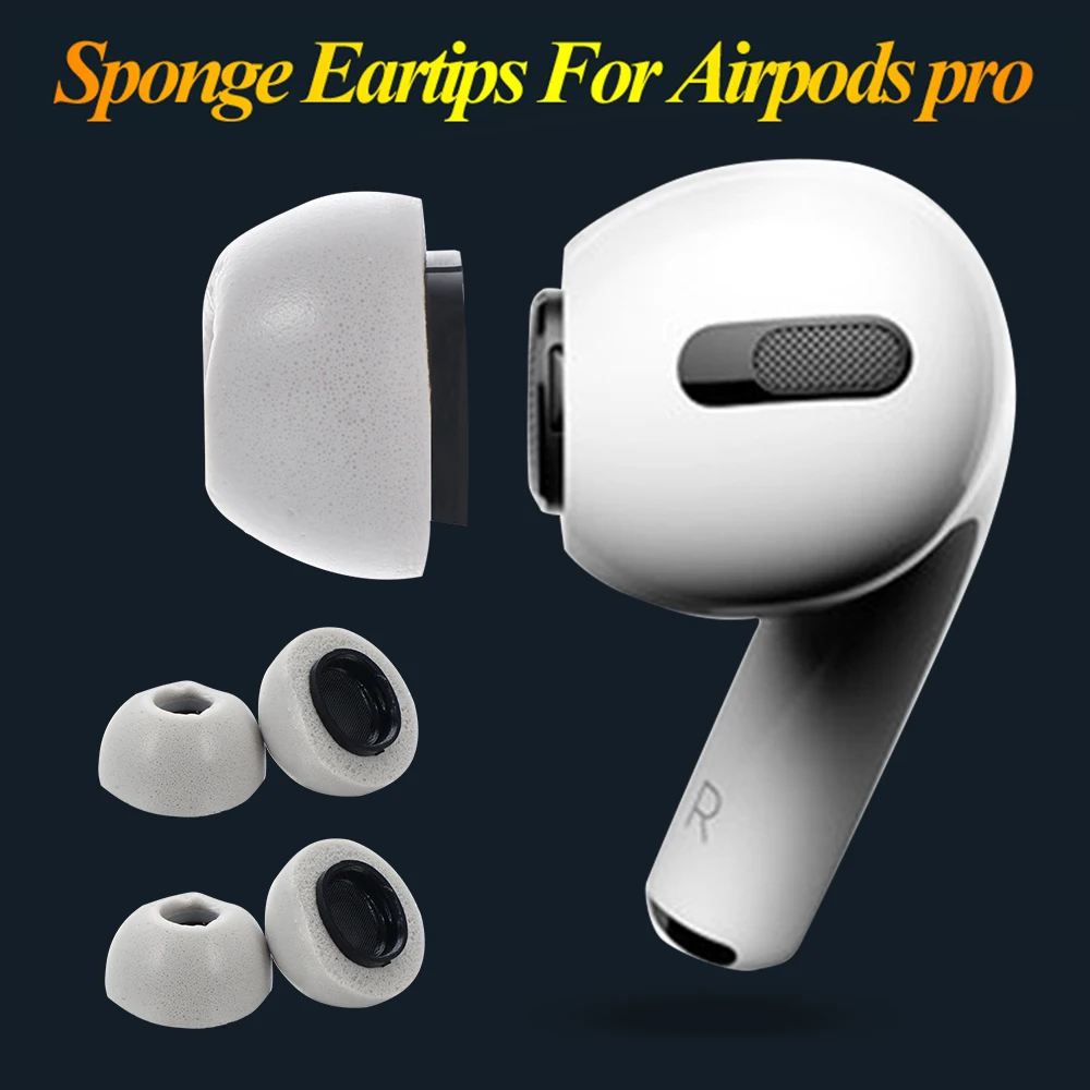 1Pair Memory Foam Silicone Ear Tips Replacement Earbuds Earphone Cover