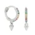 925 Sterling Silver Pendients Plata Colorful Zircon Irregular Hoop Earrings for Women Piercing Huggie Earring Jewelry 18