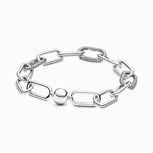 QANDOCCI бусы Me Link браслеты 925 пробы-серебро-ювелирные изделия