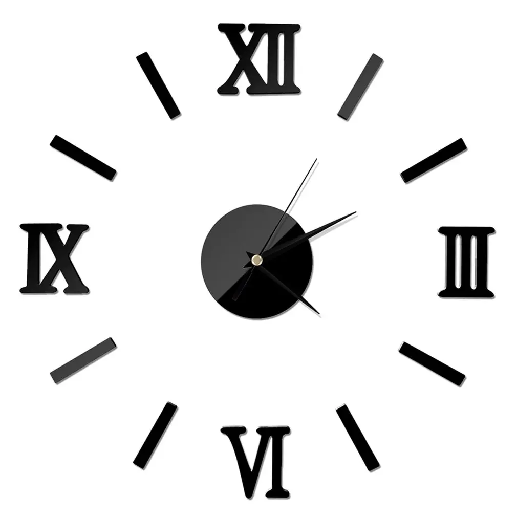 

Simple Design Wall Stickers Rome Number DIY Home Living Room Bedroom 3D Home Living Room Decoration Fashion Quartz Clock