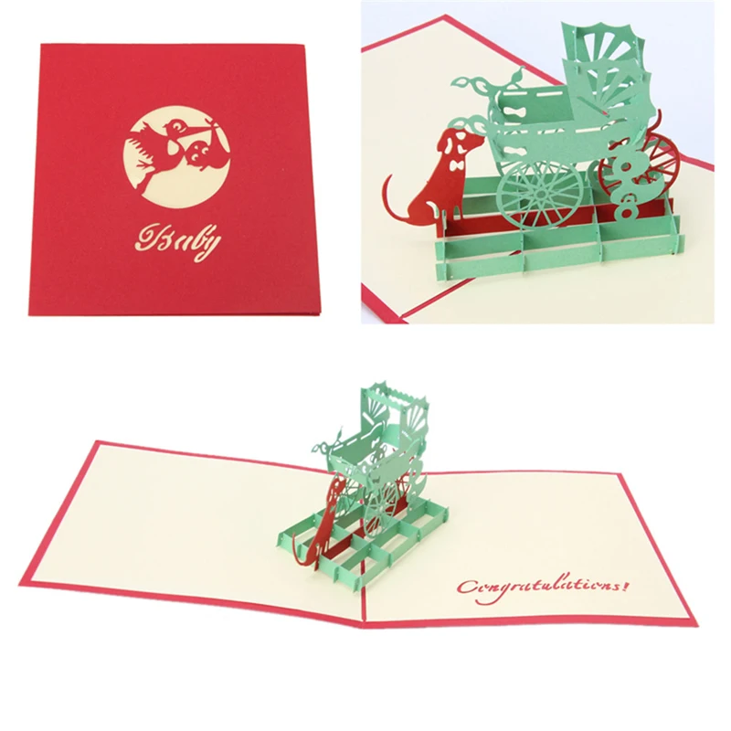25 стилей 3D всплывающие праздничные поздравительные открытки кошка коробка животное Рождество День Благодарения подарок на день рождения ручной работы Валентина приглашение - Цвет: 5