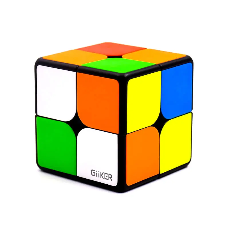 Высокое качество, Giiker i2 2x2x2, магнитная, умная, волшебная, CubeAI, Bluetooth, подключение, приложение, Wisdom speed Puzzle, игрушки для детей - Цвет: Black