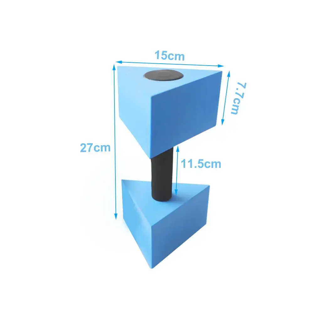 1 par de piscina halteres triangular exercício