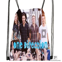 Пользовательские одно направление@ 01 походная сумка на шнурке для мужчин и женщин милый рюкзак дети ранец(черная спина) 31x40 см#180531-01-25