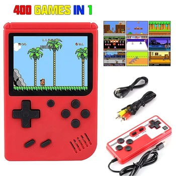 

Retro Game Console Player on TV Mini Handheld Game Console 8-Bit 3.0 Inch Built-in 400 Games Box Classic Retro Gamepad Gift Kid