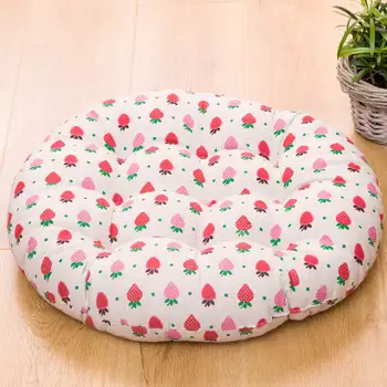 

Breathable Four Seasons Chair Cushion Cotton-linen Round Seat Cushions Tatami Mat Sofa Throw Pillow Soft Button Cushion Pad 1pc