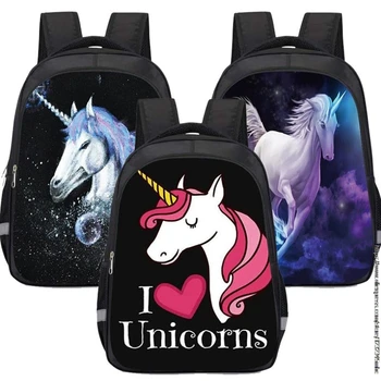 

Disney Unicorn School Backpack for Teeange Girl Children School Bags Princess Schoolbag Kids Bookbag Girls