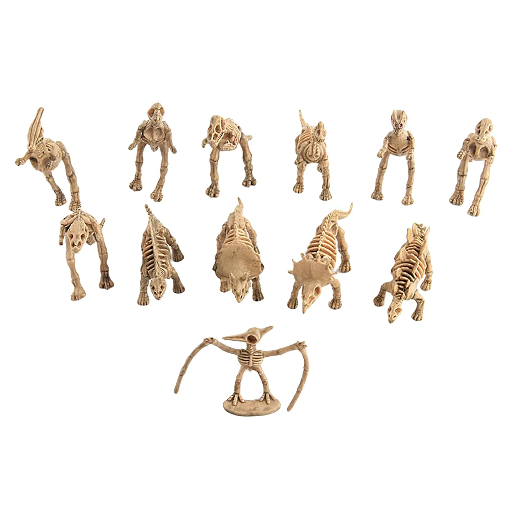 12Pcs Dinosaur Excavation Kit Up Skeleton Model Figure Kids History Toys 12Pcs Dinosaur Excavation Kit Up Skeleton Model Figure Kids History Toys