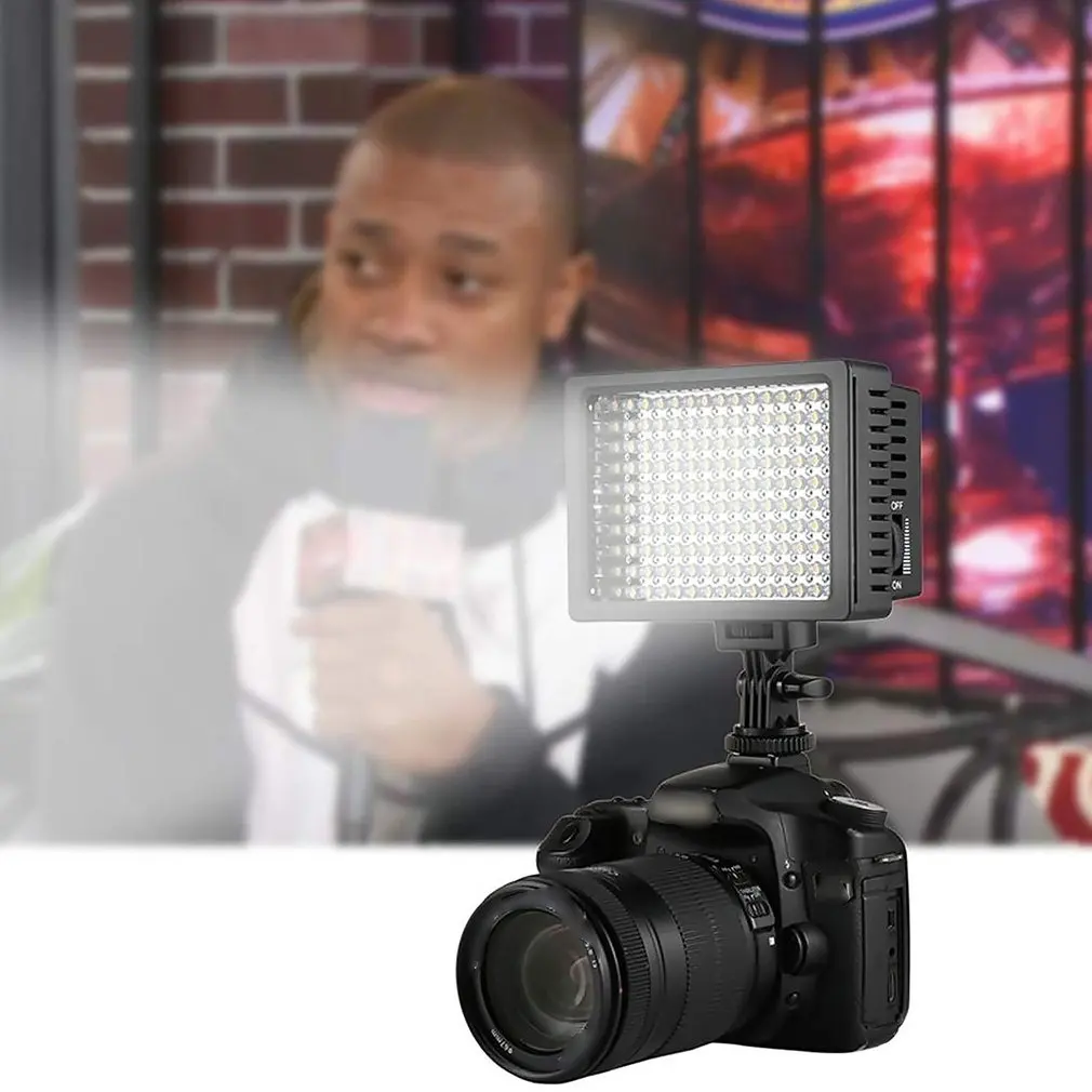 

LD-160 9.6W Lighting LED Video Light Photo Studio Camera Light Illuminator 5400 / 3200K Dimmable for Canon Camera
