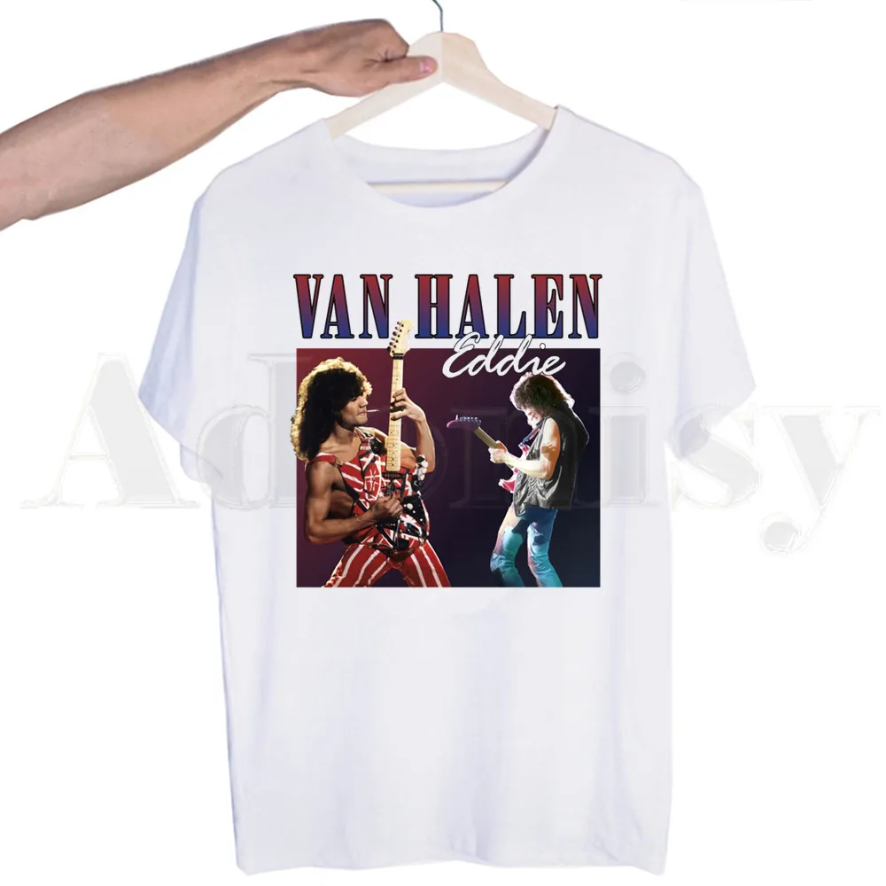 

Van Halen Rock Hip Hop Kawaii Cartoon T-shirts Top Tees Streetwear Harajuku Funny Tshirts Men Fashion Summer Tshirt