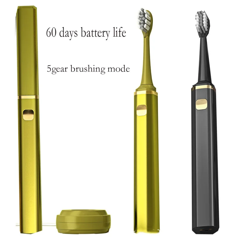 

Sonic Electric Toothbrush Ultrasonic Automatic Smart Tooth Brush Wireless Rechargeable Waterproof Couple Suit With Dust Cover