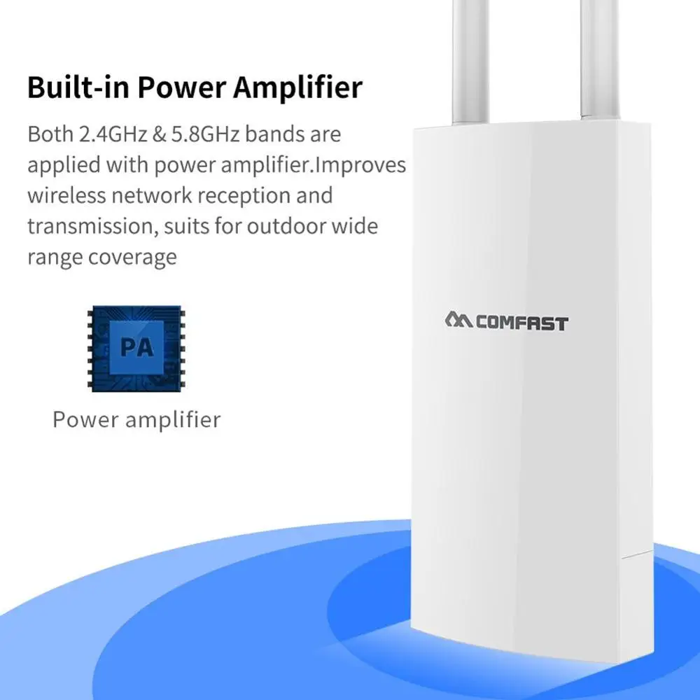 CF-EW72 AP 1200Mbps 2.4G+5Ghz High Power Outdoor Wi Fi Booster 360 degree Coverage Access Point Wifi Base Station wifi repeater