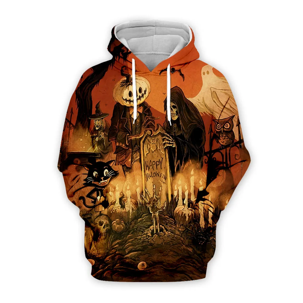 

PLstar Cosmos Halloween Christmas with skull pumpkin 3d hoodies/Sweatshirt Winter autumn funny Harajuku long streetwear-3