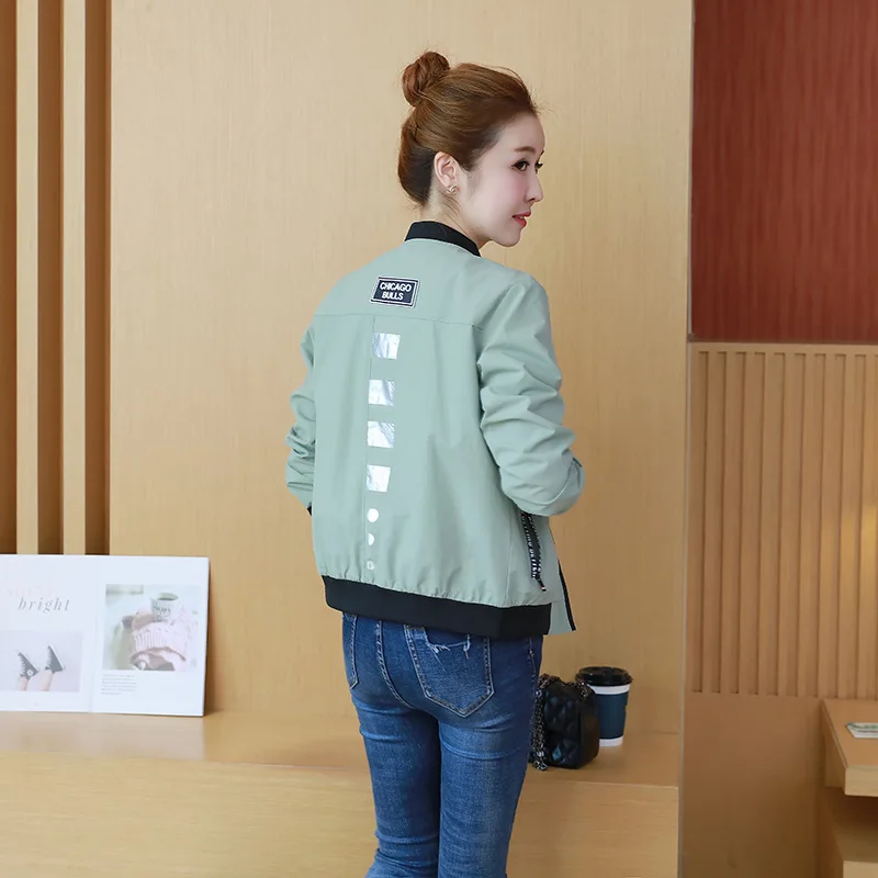 

Coat Women's 2019 Spring And Autumn New Style Jacket Korean-style Casual Baseball Uniform Small Coat Fashion Versatile Students