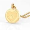 Pet Paw Print Heart Cremation Urn Locket Necklace Hold Dog/Cat Ashes Casket Stainless Steel Keepsake Jewelry 3