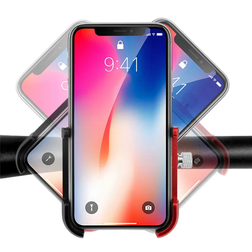 Bicycle Phone Mount Aluminum Bike Phone Holder Shockproof Fixing Bracket 8.5×8×5.5cm Bike Phone Holder 40DEC050211