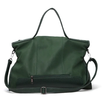 

Fashion Wild Big Bag Shoulder Retro Pu Handbag Large Capacity Bucket Bag Shoulder Lady Bag (Green)