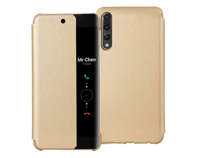 pu case for huawei Cửa sổ View Thông Minh Lật Bao Da Ốp Lưng Điện thoại Huawei P30 P40 Pro P20 Giao Phối 20 Lite X P10 Plus 20pro P Smart Z Y6 2018 2019 huawei pu case