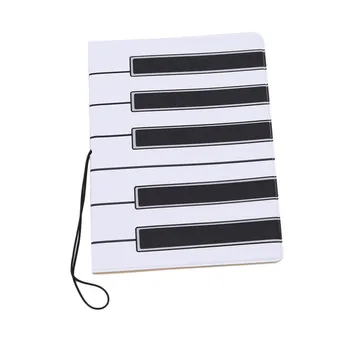 

Black White Piano Keys Passport Holder ID Card Holder 3D Design PVC Leather Business Card Bag Passport Cover