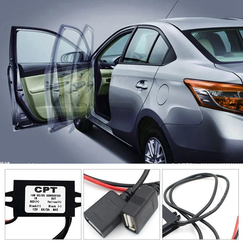 Универсальный 15 Вт автомобиль лодка мотоцикл 2 USB зарядное устройство DC 12 В до 5 В 3A адаптер питания