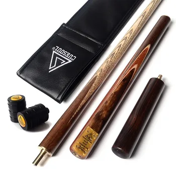

CUESOUL 57" 3/4 Jointed Snooker Cue With Extension/Joint Protector Packed in Leatherette Cue Bag Handcraft