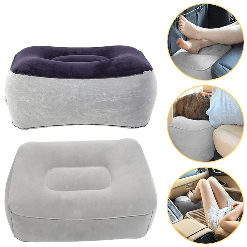 Brand New Inflatable Foot Rest Travel Air Pillow Office Home Leg Up Footrest Relax Pad Plane Train Recliner