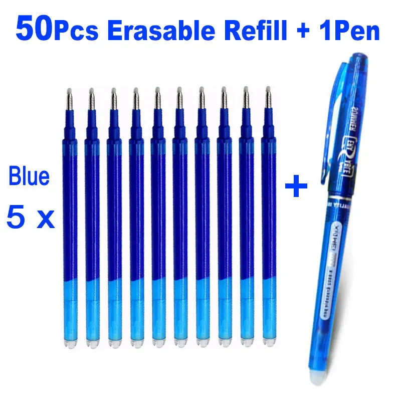 Erasable Pen Refill 0.7mm Blue Ink Gel Writing Drawing Handle