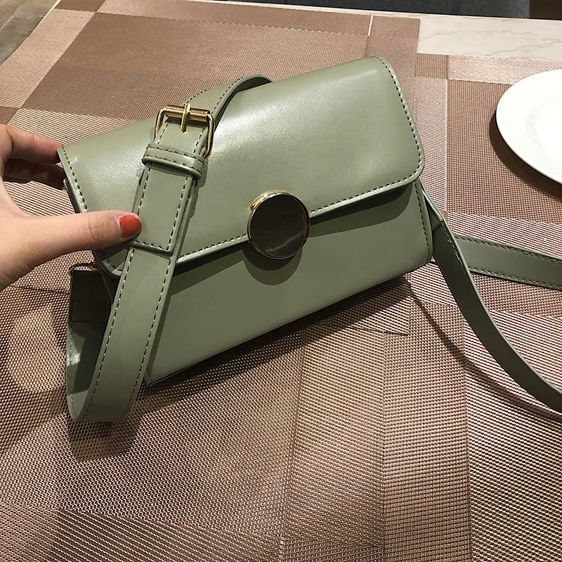 

Spring New Arrival CHIC Bag Women's 2019 New Style Fashion Korean-style Versatile Shoulder Textured Solid Color Square Sling Bag