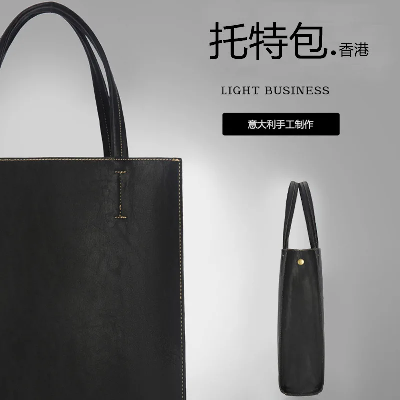 

Japanese-style Trend New Products Simple Western Style Men And Women Handbag Graft rou ge Single-shoulder Leather Bag Men Casual