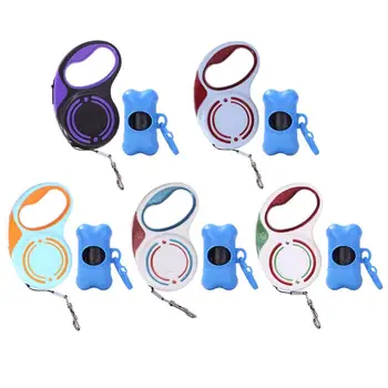 

Dog Collar Training Leash Harness Puppy Cat Running Walking Extending Traction Rope Belt Pet Supplies with Garbage Bag