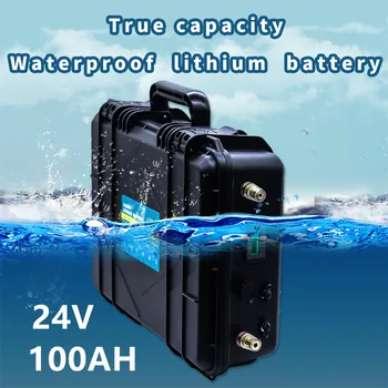 

True capacity 24V 100AH lithium battery pack waterproof 24V100ah lithium battery pack built-in BMS for ship motor, inverter etc