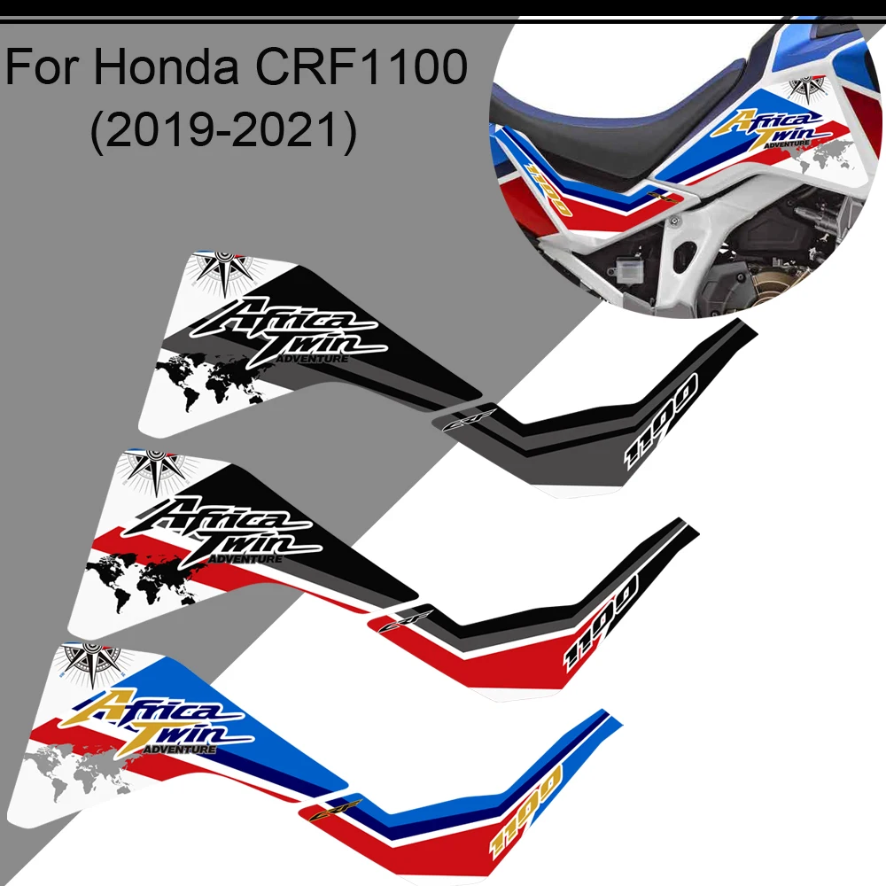 

Africa Twin Protection Side Tank Pad For Honda CRF1100 CRF 1100 L Adventure ADV Visor Set Stickers Decal Kit 2019 2020 2021