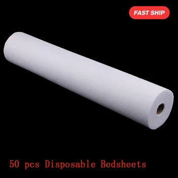 

50 Sheets Non-Woven Headrest Paper Roll Spa Salon Massage Bed Sheets Table Cover Tattoo Supply Massage Mattress Sheet 50x70cm