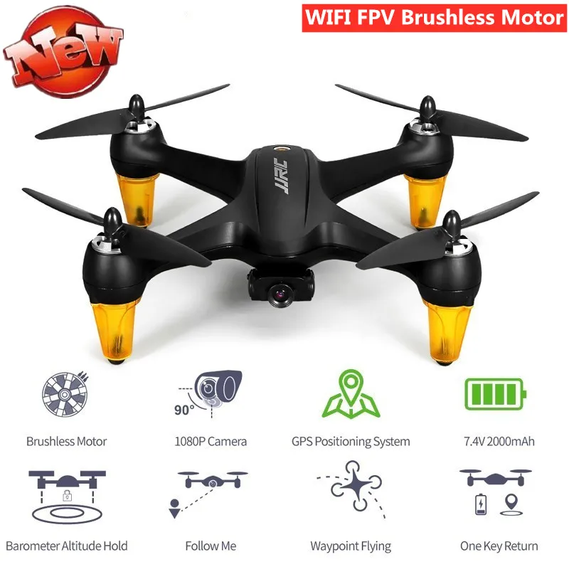 

WIFI FPV With Wide Angel HD Camera Foldable Brushless RC Quadcopter GPS Position Follow Me One Key Return phone Control aircraft