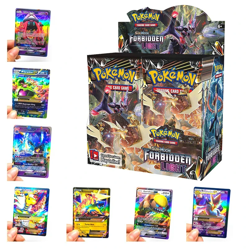 

Pokemon GX cards EX Shining Card box Game SUNMoon FORBIDDEN light VMAX Battle Carte Pokemon EX kaarten Children original Toy