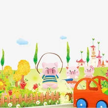 Мультфильм стикер s детская комната экологически чистые украшения стены стикеры s милый mcduly свиная кожа стикер на стену