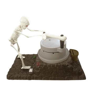 

Spoof Skeleton Statue Battery Powered Coin Saving Box Kids Children ABS Money Bank Scary Funny Desktop Halloween Gift Home Decor