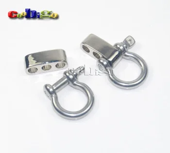 10pcs 5/32" M4 Stainless Steel Anchor Bow Adjustable Shackle Molle Tactical Backpack Paracord Bracelet Travel Kits #FLQ040+B2