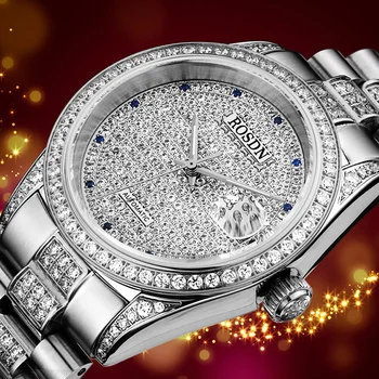 

France Men's Watches Luxury Brand ROSDN Diamond Watch Men Luminous MIYOTA Automatic Mechanical Movement Couples Watches R2009M