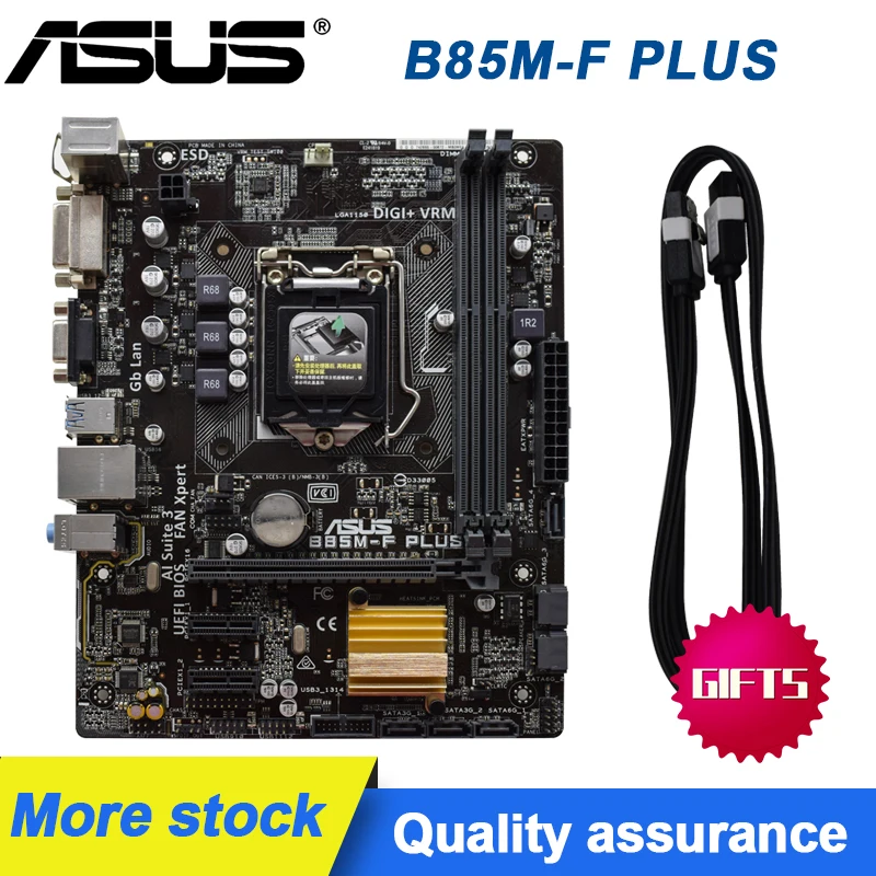 Asus B85m F Plus 1150 Pin B85m Pc Motherboard Supports 4590 I7 4790k Cpu Original Desktop Motherboard Set Motherboards Aliexpress