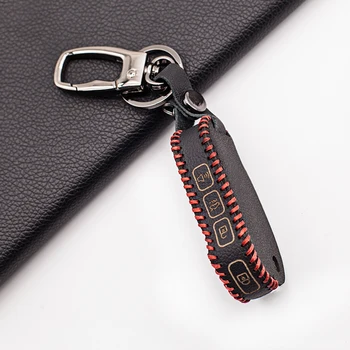 

Carrying Leather Car Key Case For Kia Sportage R Stinger Ceed CD Sorento Cerato forte 2017 2018 2019 4 Button Folding Fob Jacket