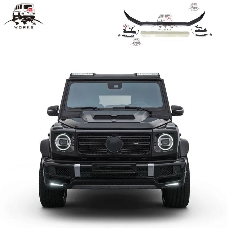 W463A G63 передняя губа подходит для G-class 2012-20 лет B-style со светодиодом W464 | Автомобили и