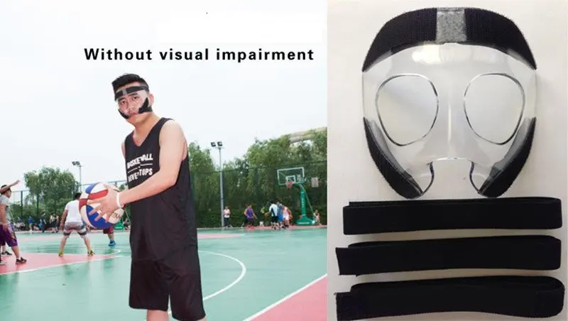 Transparent Basketball Protection Full Mask Football Mask Sports Medical Face Nose Eye Cheek Protecting Mask (22)