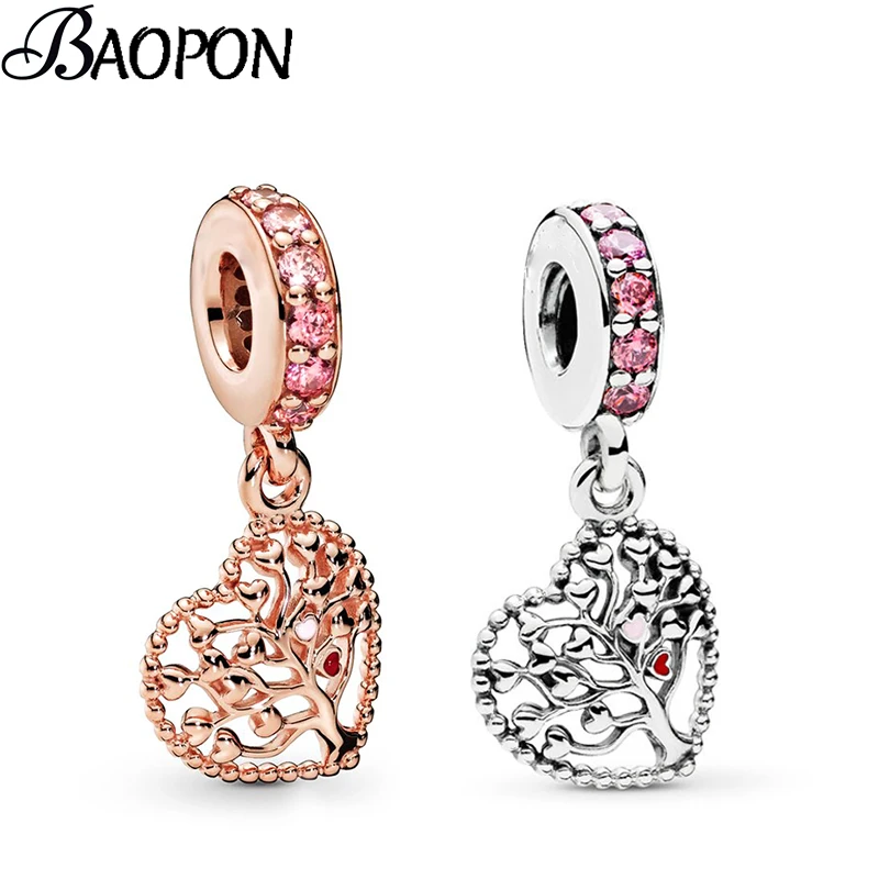 

2Pcs/Lot Fashion Love of Tree Charms fit Pandora Bracelets & Necklaces for Women Jewelry Making Ladies Bracelets Accessories